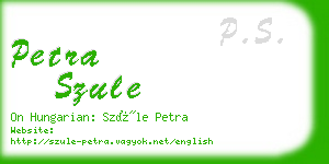 petra szule business card